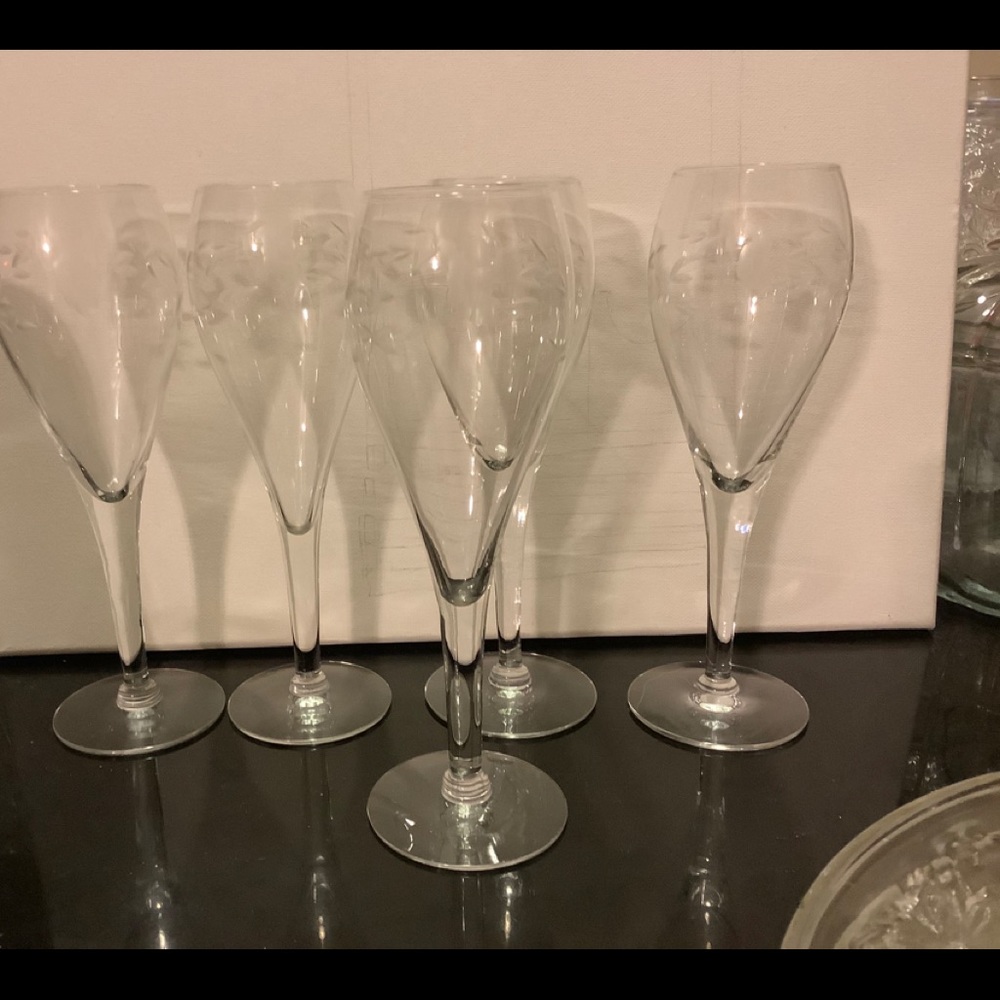 Princess house heritage pattern tulip glasses